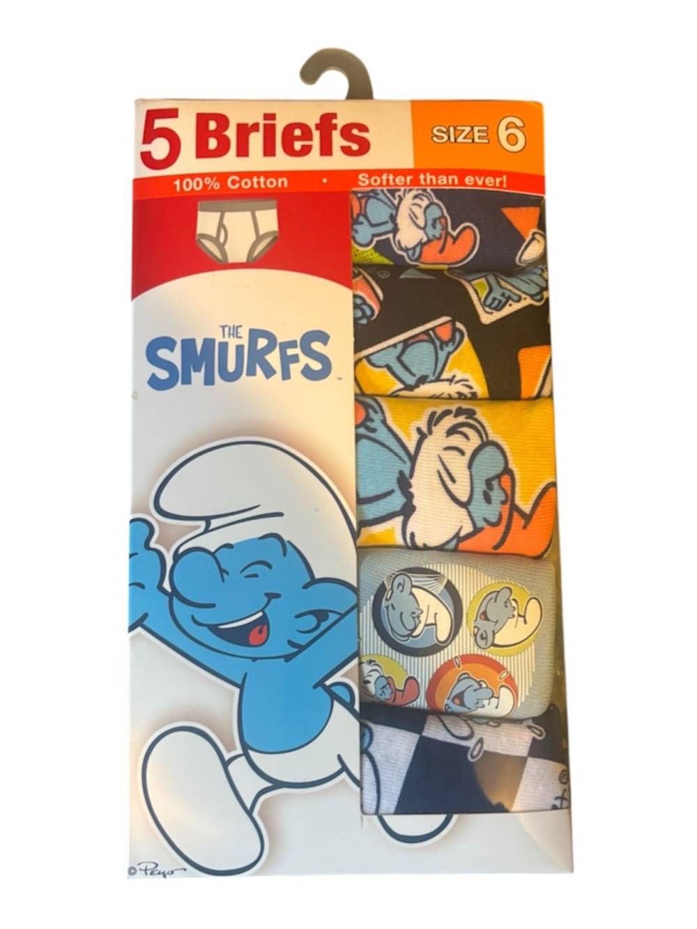 The Smurfs Kids Briefs Pack - Size 6 - Colorful Smurf Prints